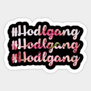 Hodlgang Floral Cryptohodler Blockchain Bitcoin Ethereum Tee Sticker